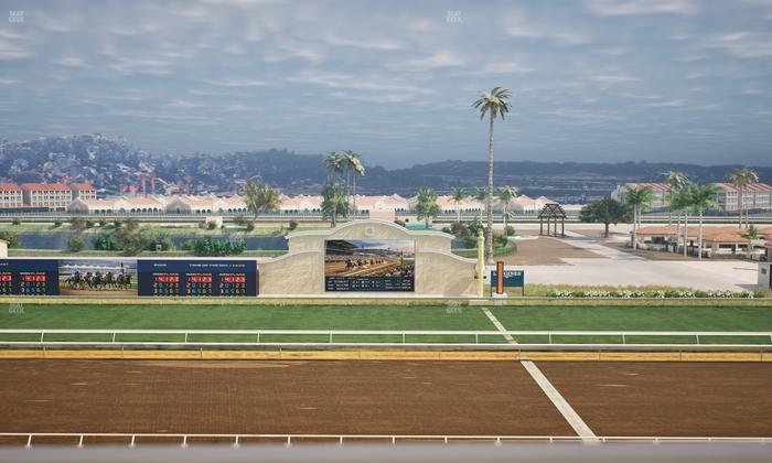 Del Mar Thoroughbred Club - Section Stretch Run Box 11 J Lvl 4 Seat View