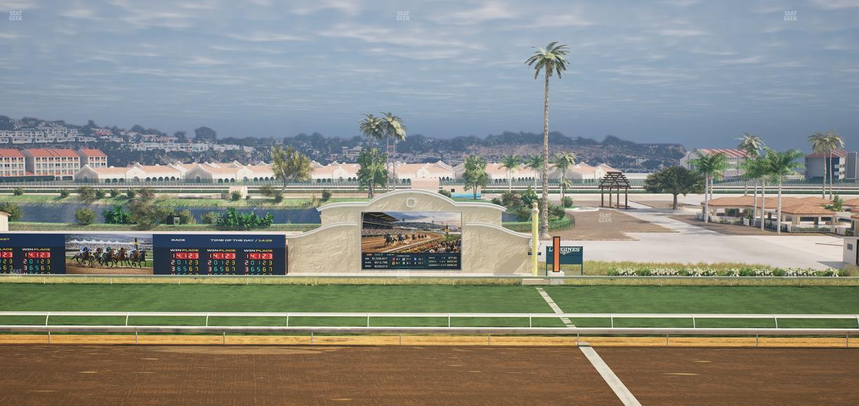 Del Mar Thoroughbred Club - Section Stretch Run Box 11 J Lvl 4 Seat View
