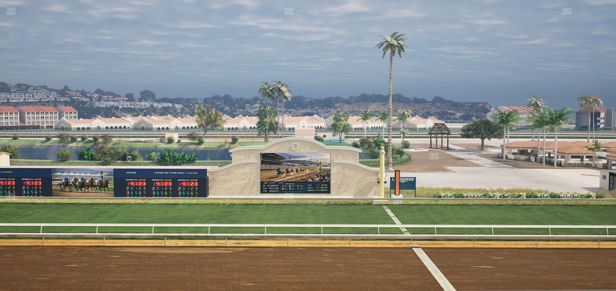Del Mar Thoroughbred Club - Section Stretch Run Box 11 K Lvl 4 Seat View