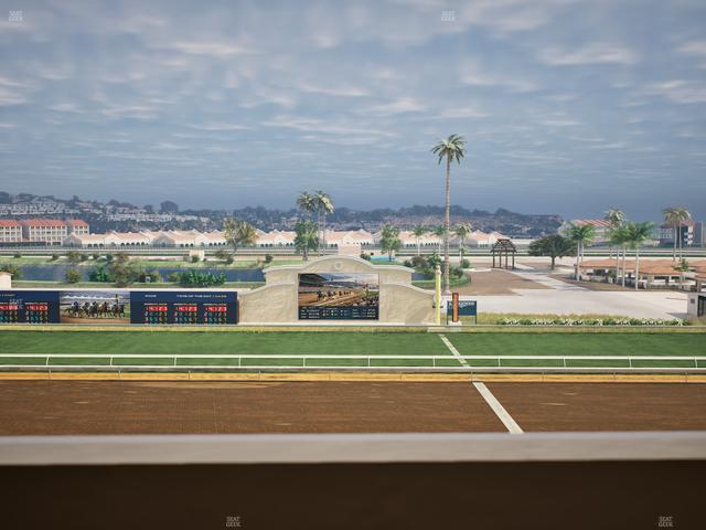 Del Mar Thoroughbred Club - Section Stretch Run Box 11 K Lvl 4 Seat View