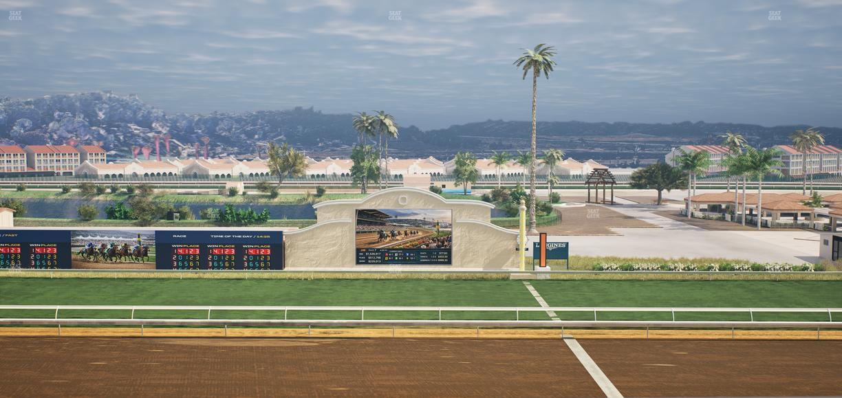 Del Mar Thoroughbred Club - Section Stretch Run Box 11 K Lvl 4 Seat View