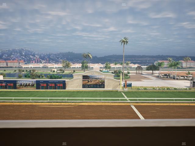 Del Mar Thoroughbred Club - Section Stretch Run Box 11 K Lvl 4 Seat View