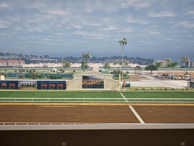 Del Mar Thoroughbred Club - Section Stretch Run Box 11 L Lvl 4 Seat View