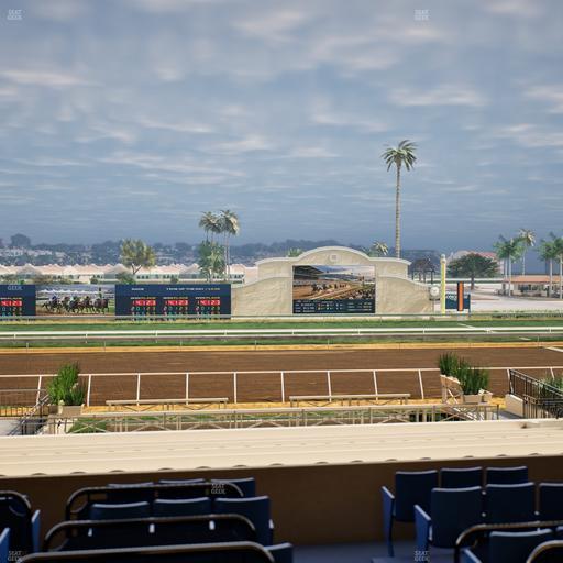 Del Mar Thoroughbred Club - Section Stretch Run Box 12 C Lvl 2 Seat View