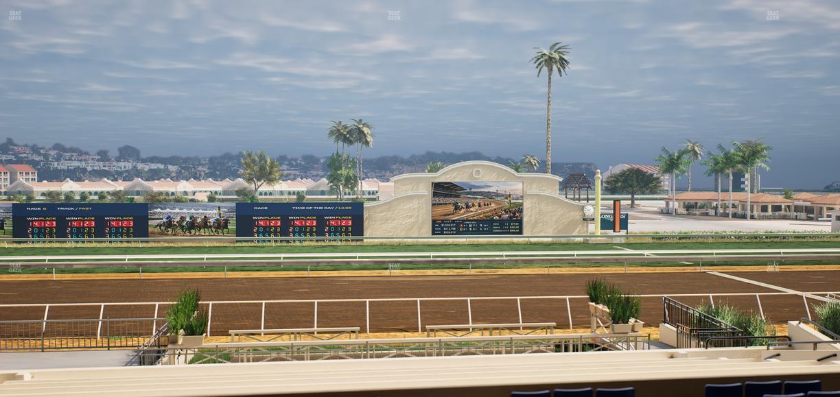 Del Mar Thoroughbred Club - Section Stretch Run Box 12 D Lvl 2 Seat View