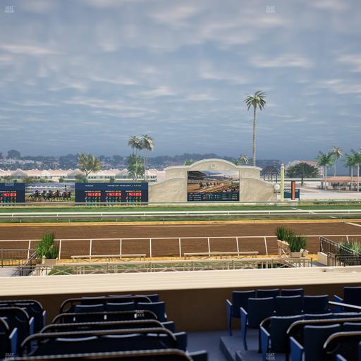 Del Mar Thoroughbred Club - Section Stretch Run Box 12 D Lvl 2 Seat View
