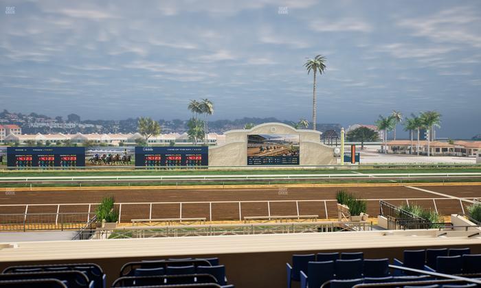 Del Mar Thoroughbred Club - Section Stretch Run Box 12 D Lvl 2 Seat View