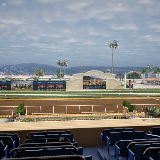 Del Mar Thoroughbred Club - Section Stretch Run Box 12 D Lvl 2 Seat View