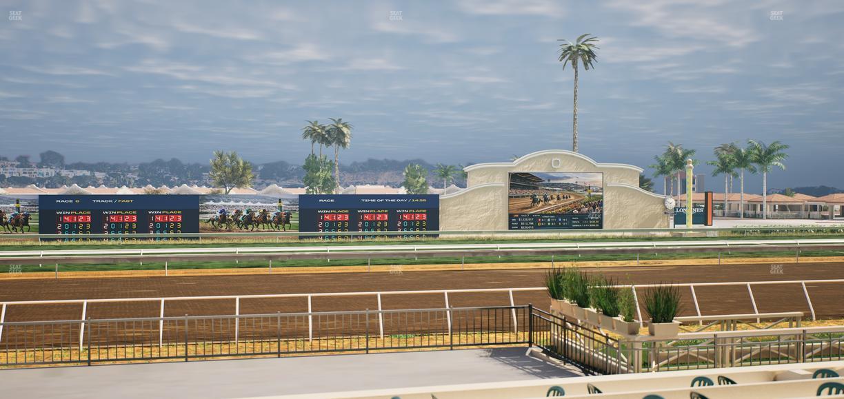 Del Mar Thoroughbred Club - Section Stretch Run Box 12 E Lvl 1 Seat View