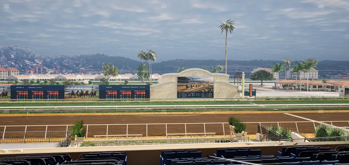 Del Mar Thoroughbred Club - Section Stretch Run Box 12 E Lvl 3 Seat View
