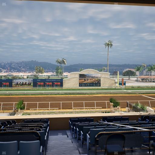 Del Mar Thoroughbred Club - Section Stretch Run Box 12 E Lvl 3 Seat View