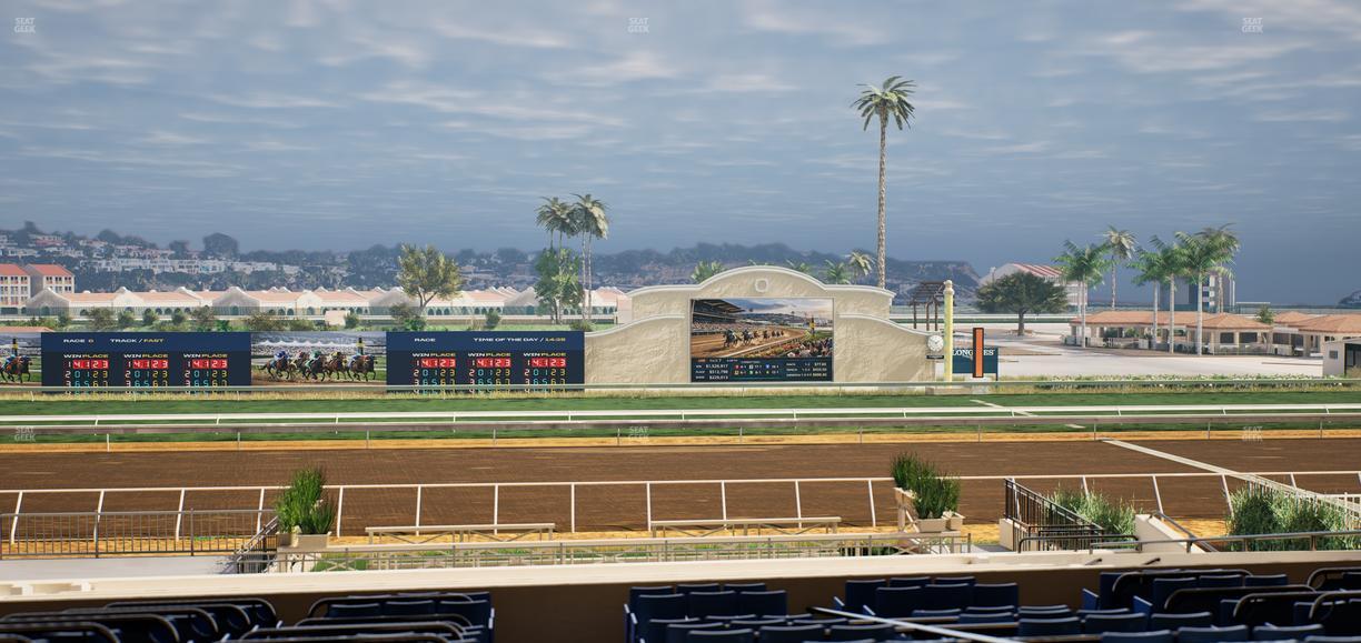 Del Mar Thoroughbred Club - Section Stretch Run Box 12 E Lvl 3 Seat View