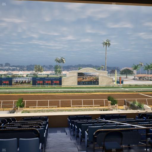 Del Mar Thoroughbred Club - Section Stretch Run Box 12 E Lvl 3 Seat View