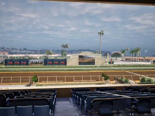 Del Mar Thoroughbred Club - Section Stretch Run Box 12 E Lvl 3 Seat View