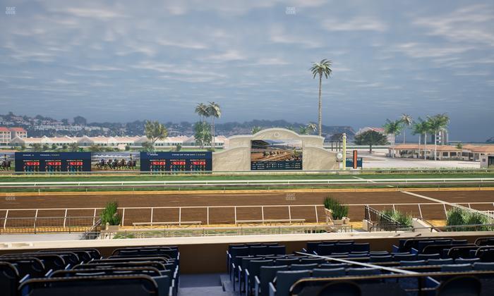 Del Mar Thoroughbred Club - Section Stretch Run Box 12 E Lvl 3 Seat View