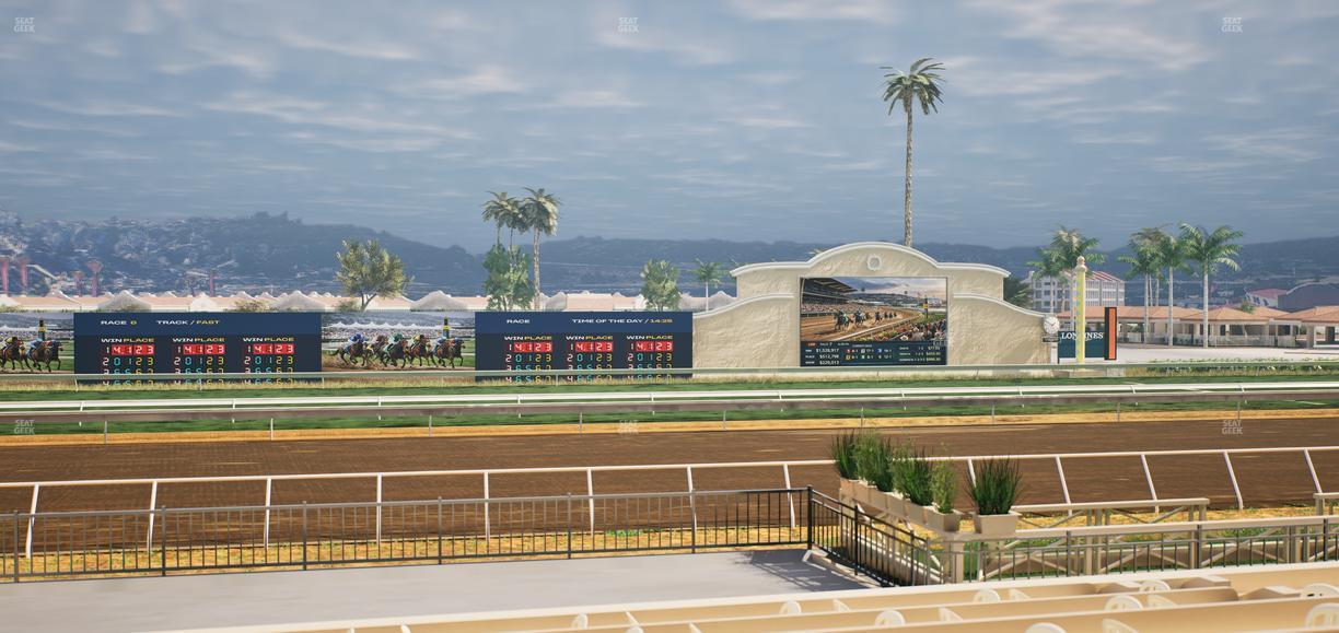 Del Mar Thoroughbred Club - Section Stretch Run Box 12 F Lvl 1 Seat View