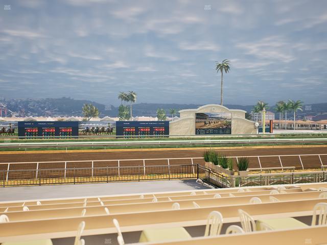 Del Mar Thoroughbred Club - Section Stretch Run Box 12 F Lvl 1 Seat View