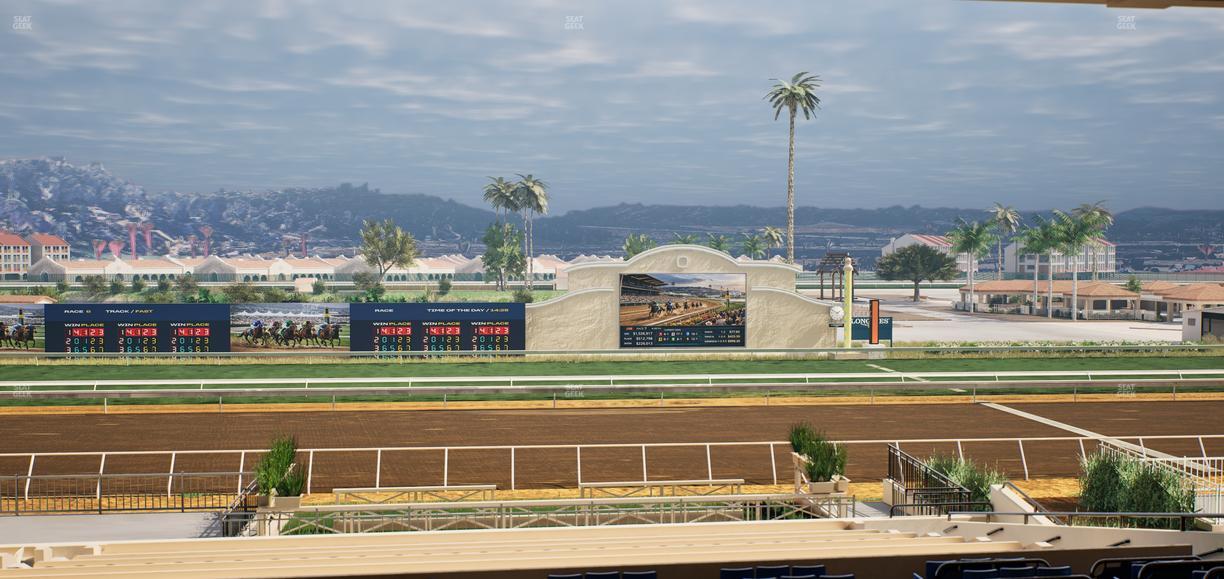 Del Mar Thoroughbred Club - Section Stretch Run Box 12 G Lvl 3 Seat View