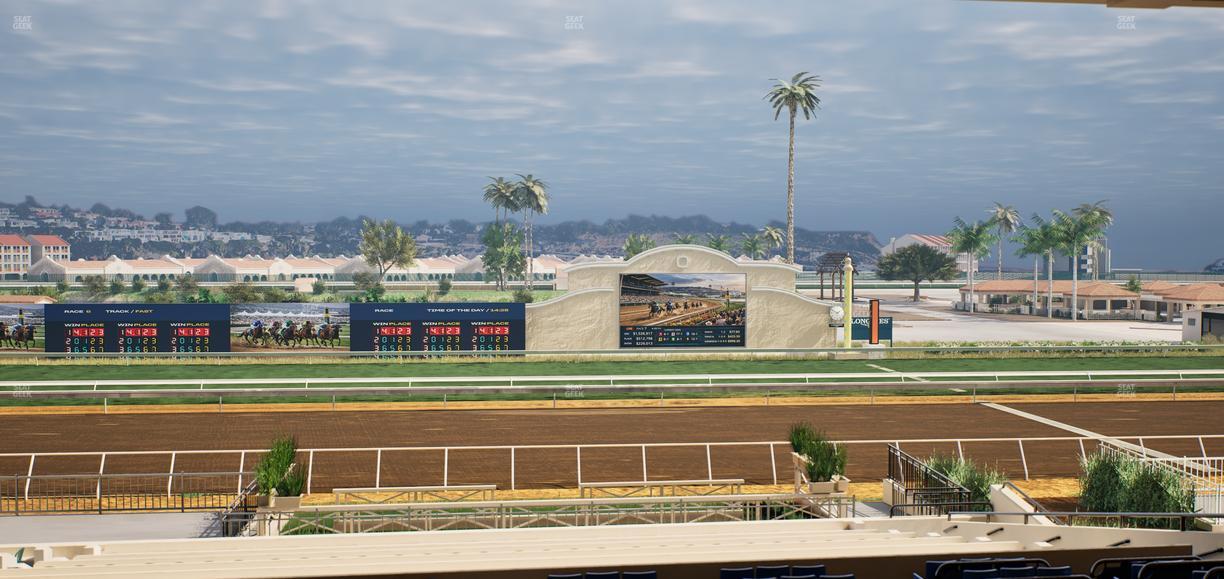 Del Mar Thoroughbred Club - Section Stretch Run Box 12 G Lvl 3 Seat View