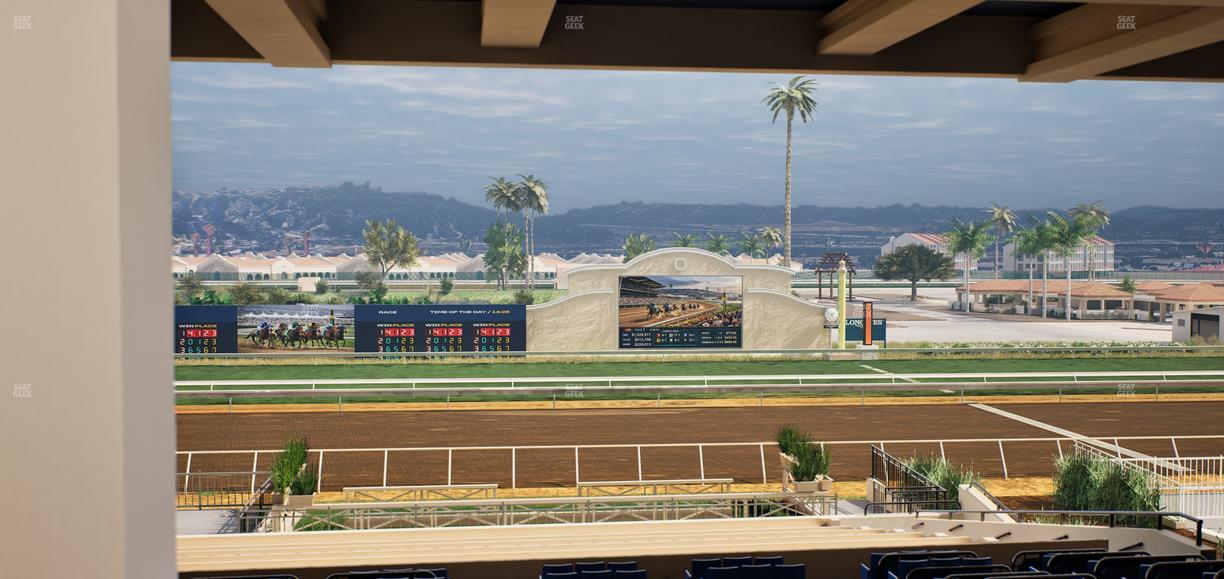 Del Mar Thoroughbred Club - Section Stretch Run Box 12 H Lvl 3 Seat View