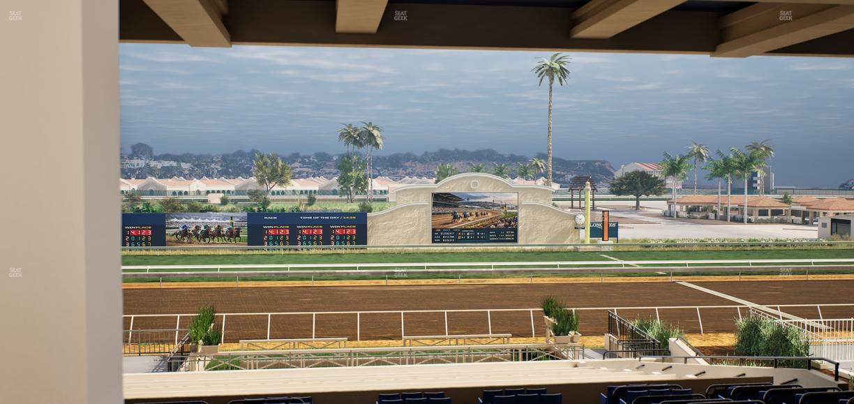 Del Mar Thoroughbred Club - Section Stretch Run Box 12 H Lvl 3 Seat View
