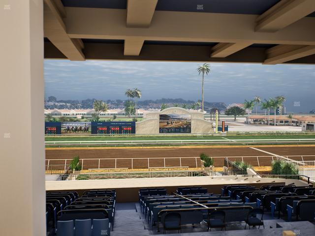 Del Mar Thoroughbred Club - Section Stretch Run Box 12 H Lvl 3 Seat View
