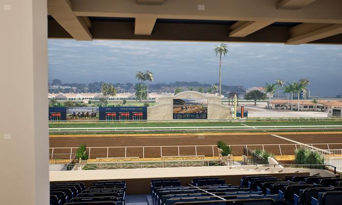Del Mar Thoroughbred Club - Section Stretch Run Box 12 H Lvl 3 Seat View