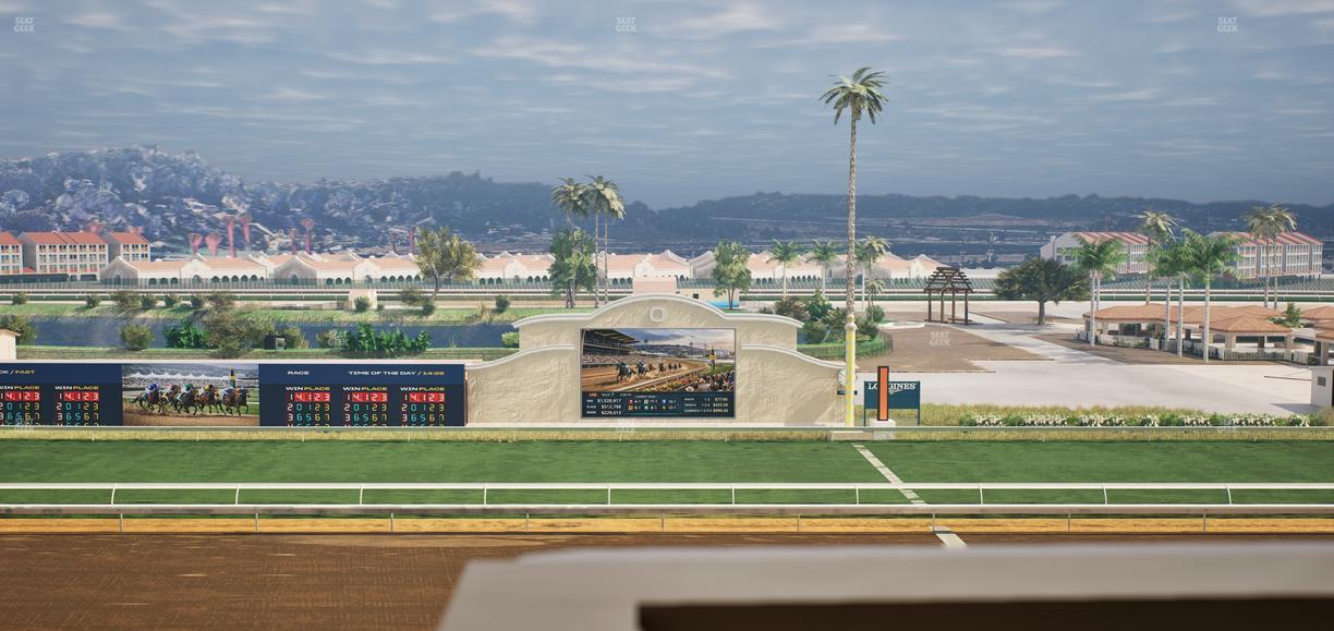 Del Mar Thoroughbred Club - Section Stretch Run Box 12 J Lvl 4 Seat View