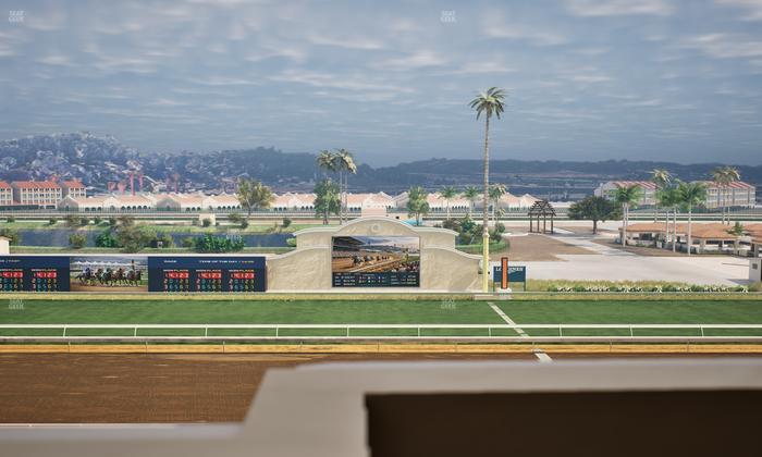 Del Mar Thoroughbred Club - Section Stretch Run Box 12 J Lvl 4 Seat View