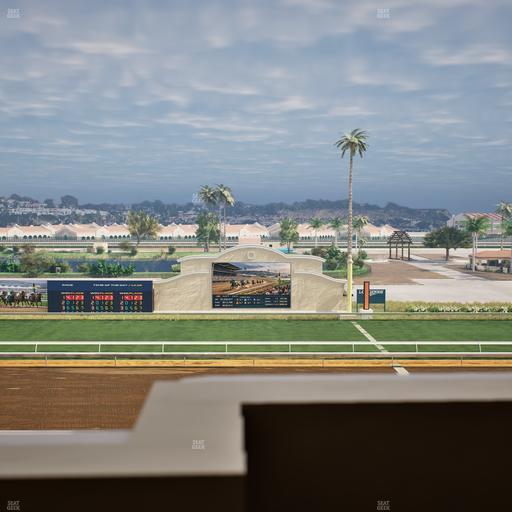 Del Mar Thoroughbred Club - Section Stretch Run Box 12 J Lvl 4 Seat View