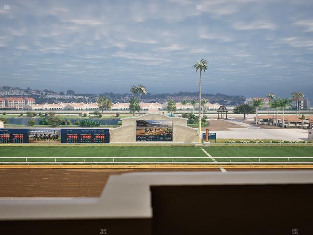 Del Mar Thoroughbred Club - Section Stretch Run Box 12 J Lvl 4 Seat View