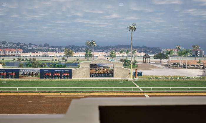 Del Mar Thoroughbred Club - Section Stretch Run Box 12 J Lvl 4 Seat View