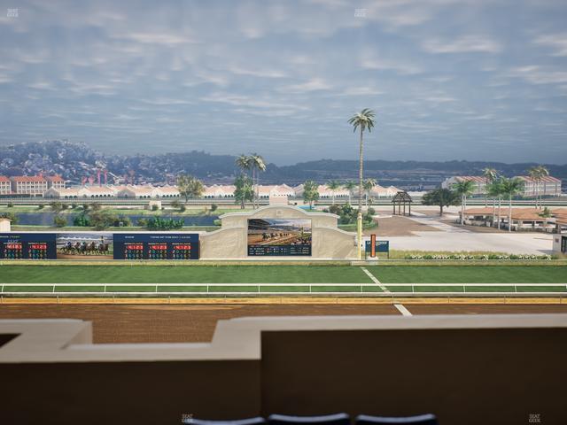 Del Mar Thoroughbred Club - Section Stretch Run Box 12 K Lvl 4 Seat View
