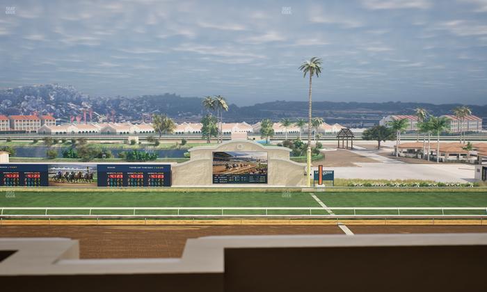 Del Mar Thoroughbred Club - Section Stretch Run Box 12 K Lvl 4 Seat View