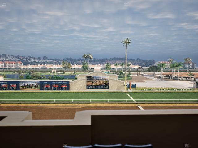 Del Mar Thoroughbred Club - Section Stretch Run Box 12 K Lvl 4 Seat View
