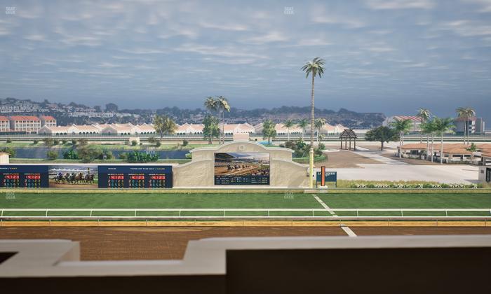 Del Mar Thoroughbred Club - Section Stretch Run Box 12 K Lvl 4 Seat View