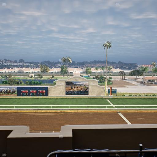 Del Mar Thoroughbred Club - Section Stretch Run Box 12 L Lvl 4 Seat View