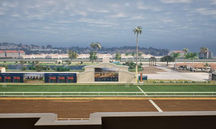 Del Mar Thoroughbred Club - Section Stretch Run Box 12 L Lvl 4 Seat View