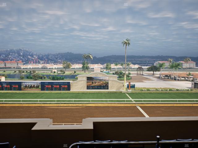 Del Mar Thoroughbred Club - Section Stretch Run Box 12 L Lvl 4 Seat View