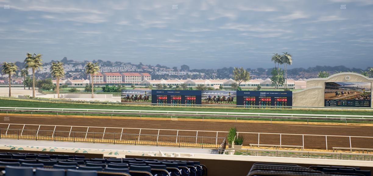Del Mar Thoroughbred Club - Section Stretch Run Box 13 E Lvl 3 Seat View