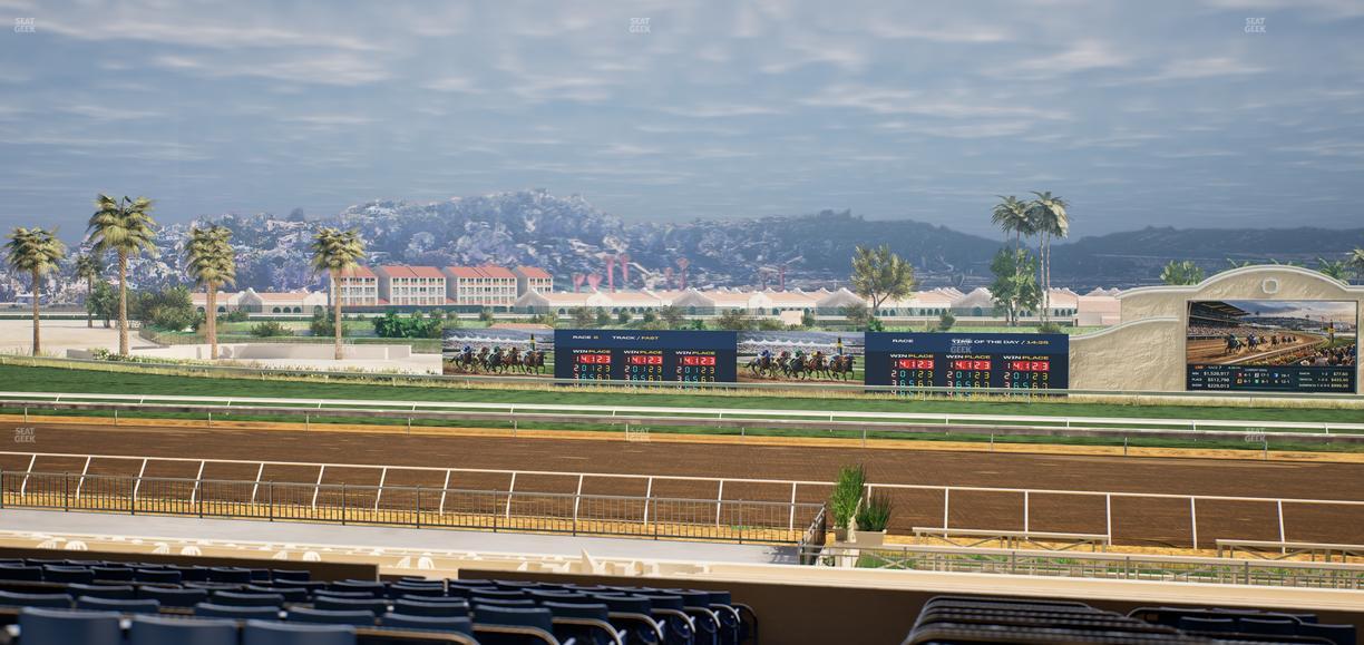 Del Mar Thoroughbred Club - Section Stretch Run Box 13 E Lvl 3 Seat View