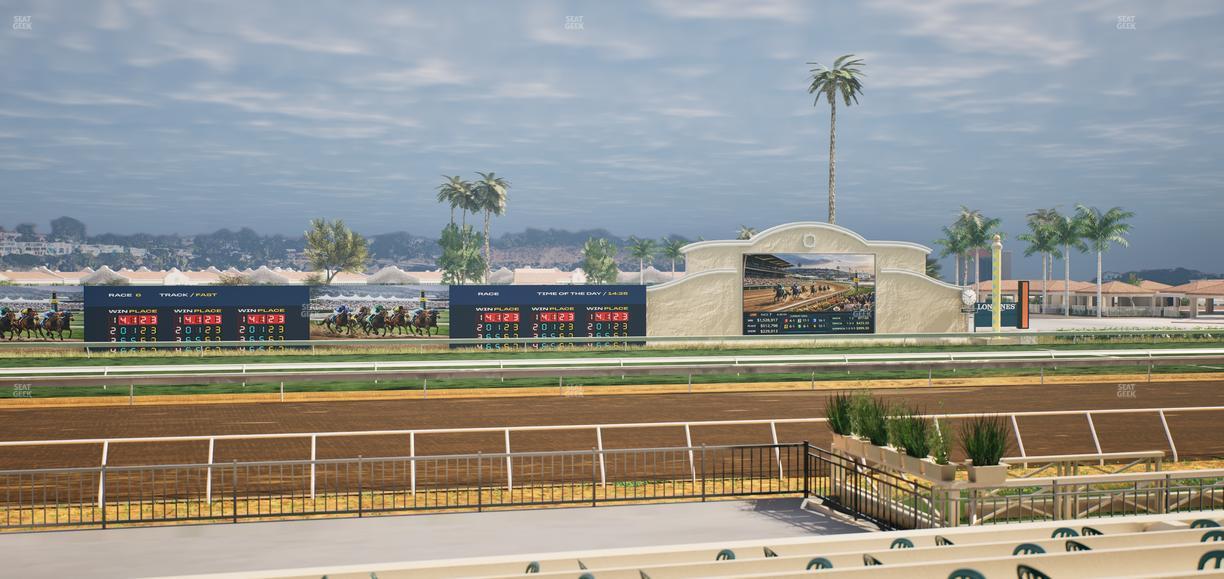 Del Mar Thoroughbred Club - Section Stretch Run Box 13 F Lvl 1 Seat View