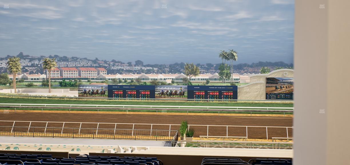 Del Mar Thoroughbred Club - Section Stretch Run Box 13 F Lvl 3 Seat View