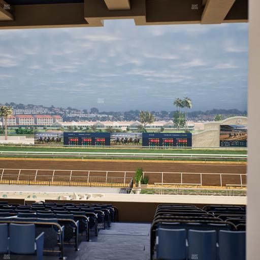 Del Mar Thoroughbred Club - Section Stretch Run Box 13 F Lvl 3 Seat View
