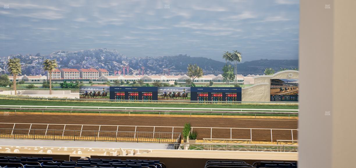 Del Mar Thoroughbred Club - Section Stretch Run Box 13 F Lvl 3 Seat View