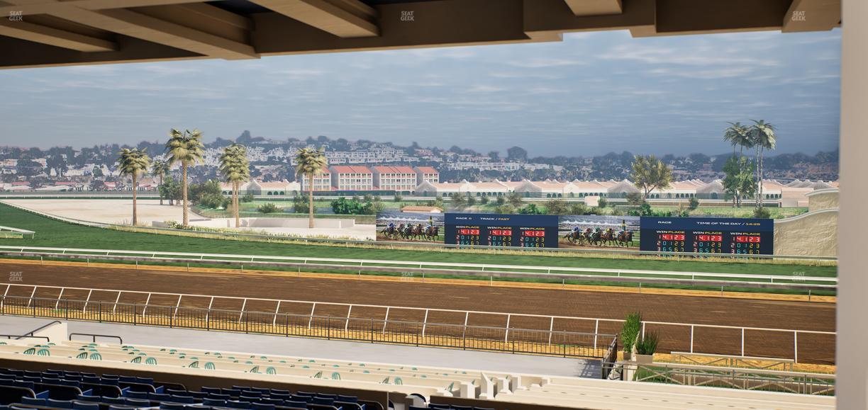 Del Mar Thoroughbred Club - Section Stretch Run Box 13 G Lvl 3 Seat View