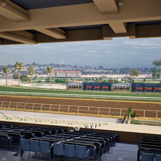 Del Mar Thoroughbred Club - Section Stretch Run Box 13 G Lvl 3 Seat View