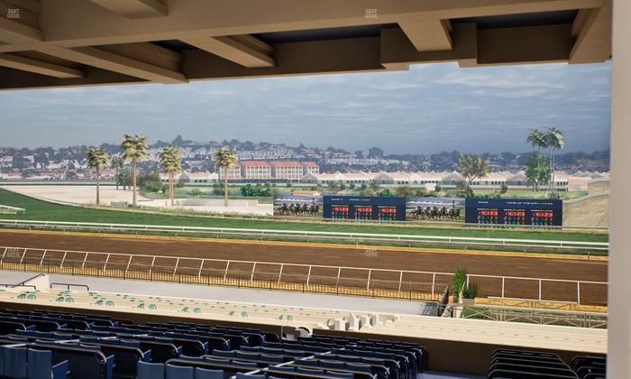 Del Mar Thoroughbred Club - Section Stretch Run Box 13 G Lvl 3 Seat View