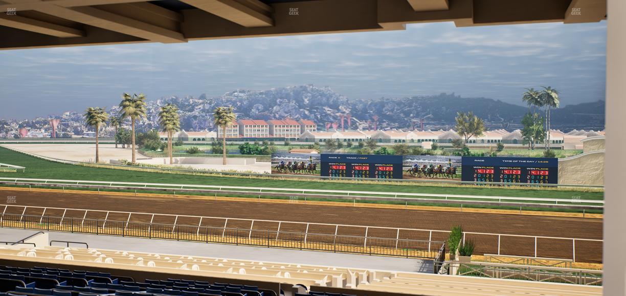Del Mar Thoroughbred Club - Section Stretch Run Box 13 G Lvl 3 Seat View