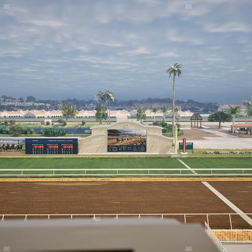 Del Mar Thoroughbred Club - Section Stretch Run Box 13 J Lvl 4 Seat View